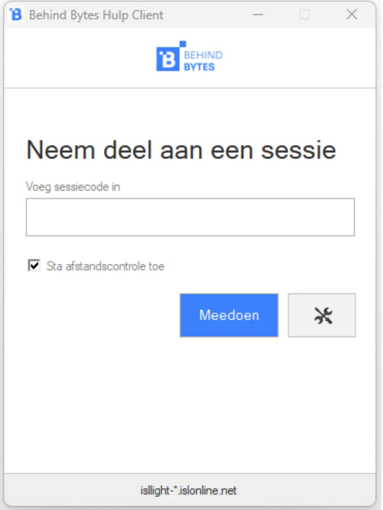 Voorbeeldvenster hulp-op-afstand Behind Bytes